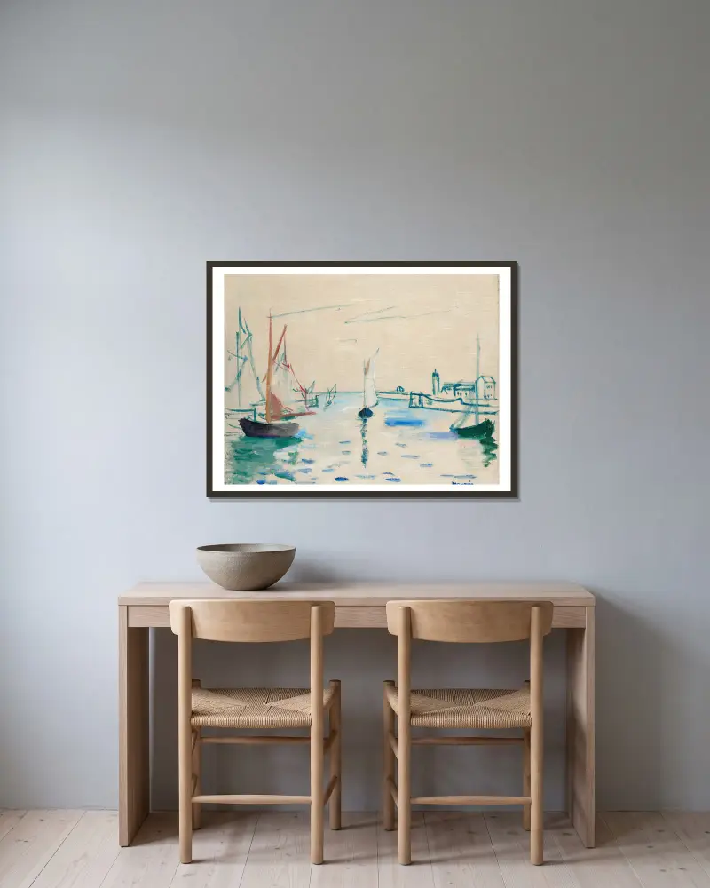 Honfleur, der kleine Hafen von Henri Manguin gerahmt an einer Wand