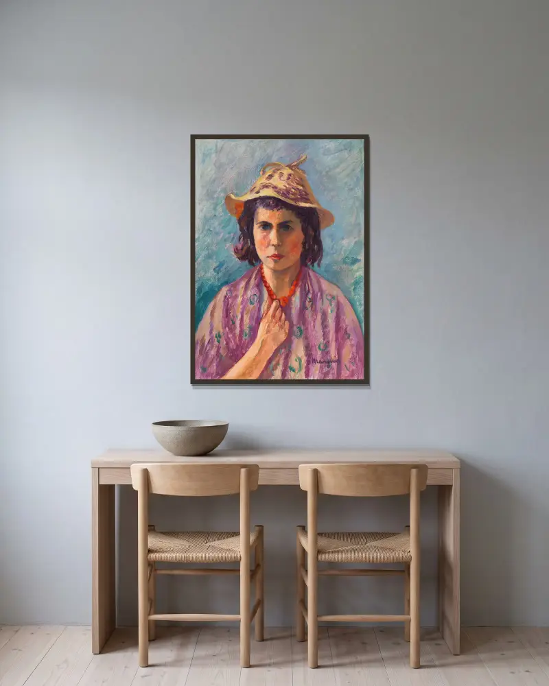 Petite italienne av Henri Manguin inramad på en vägg