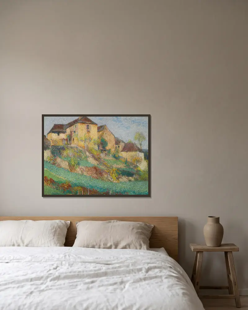 La Grande Maison De La Combe À Labastide-Du-Vert En Été av Henri Martin inramad på en vägg
