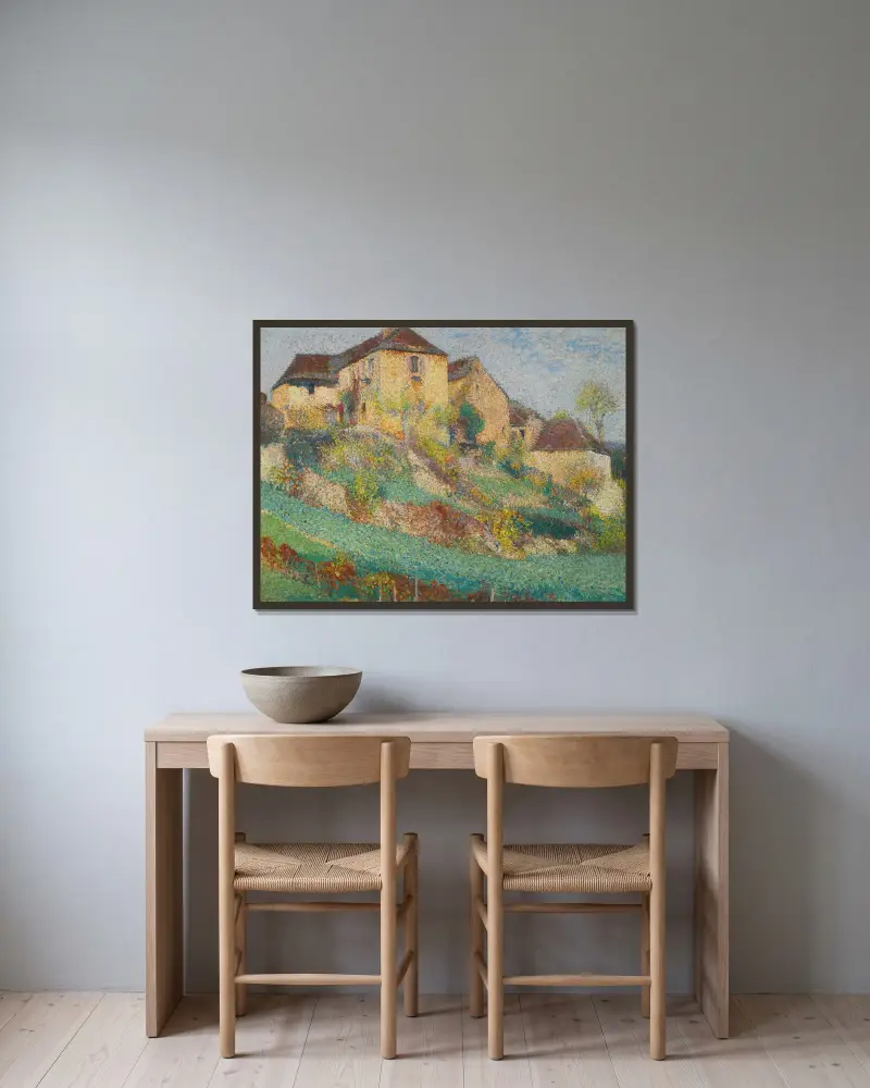 La Grande Maison De La Combe À Labastide-Du-Vert En Été av Henri Martin inramad på en vägg