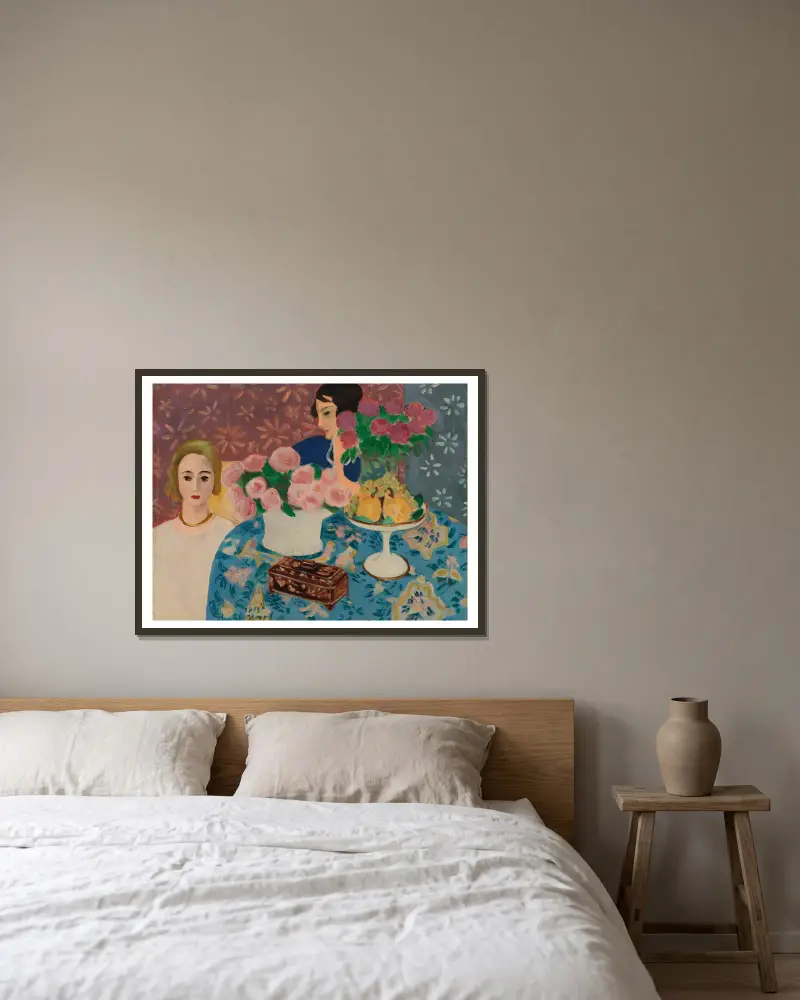 Chińska szkatułka, Henri Matisse w ramie na ścianie