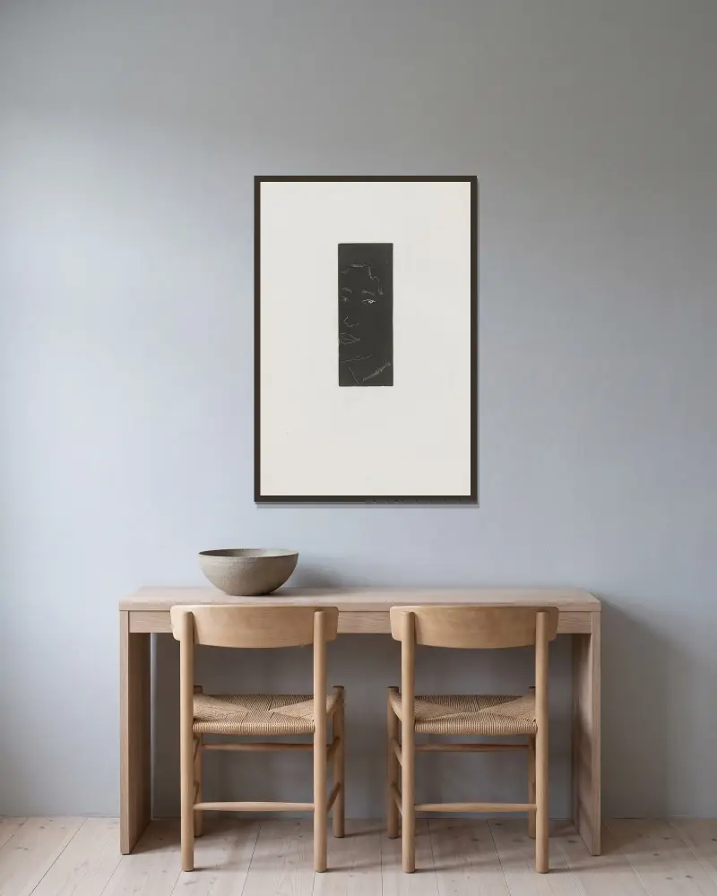 Emma med spetskrås av Henri Matisse inramad på en vägg