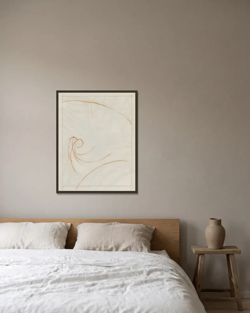 Etude pour ‘Eole’, illustrant ‘Ulysses’, Joyce av Henri Matisse inramad på en vägg