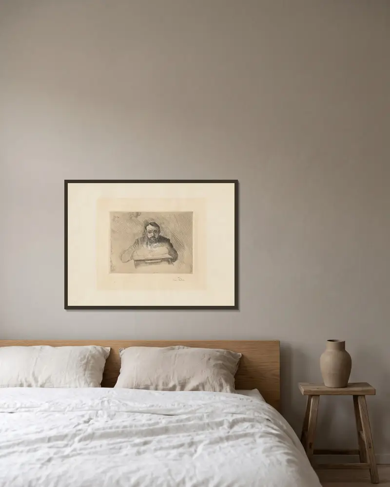 Henri Matisse graverar av Henri Matisse inramad på en vägg