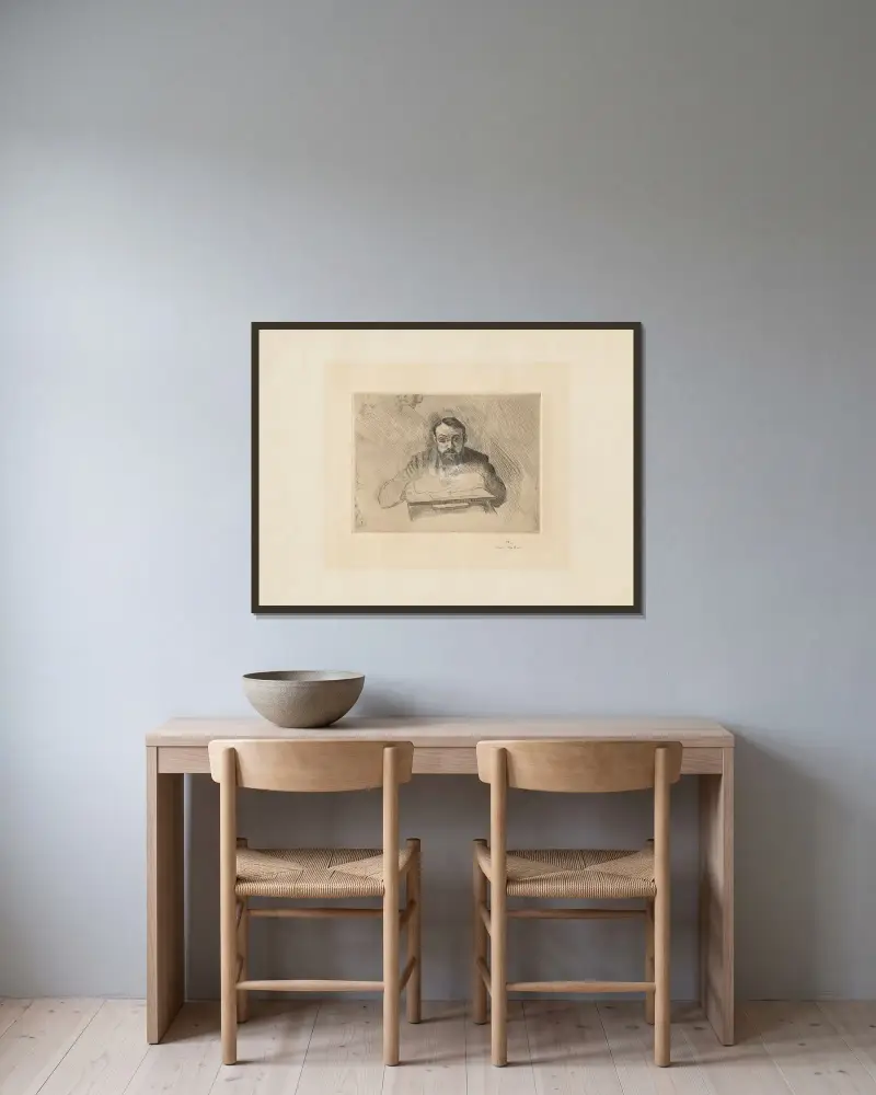 Henri Matisse graverar av Henri Matisse inramad på en vägg