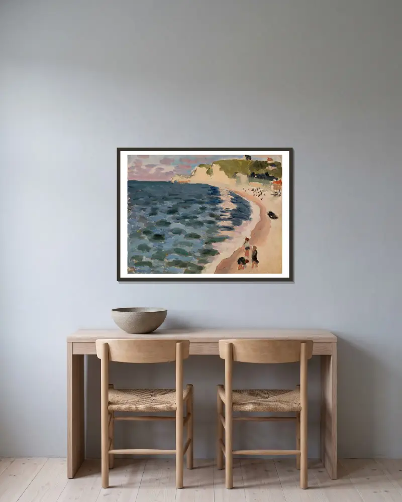 High Tide (Pleine mer) av Henri Matisse inramad på en vägg