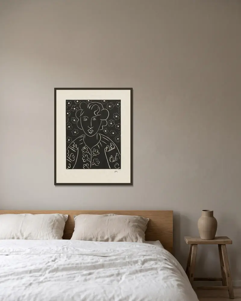 Isaïa av Henri Matisse inramad på en vägg
