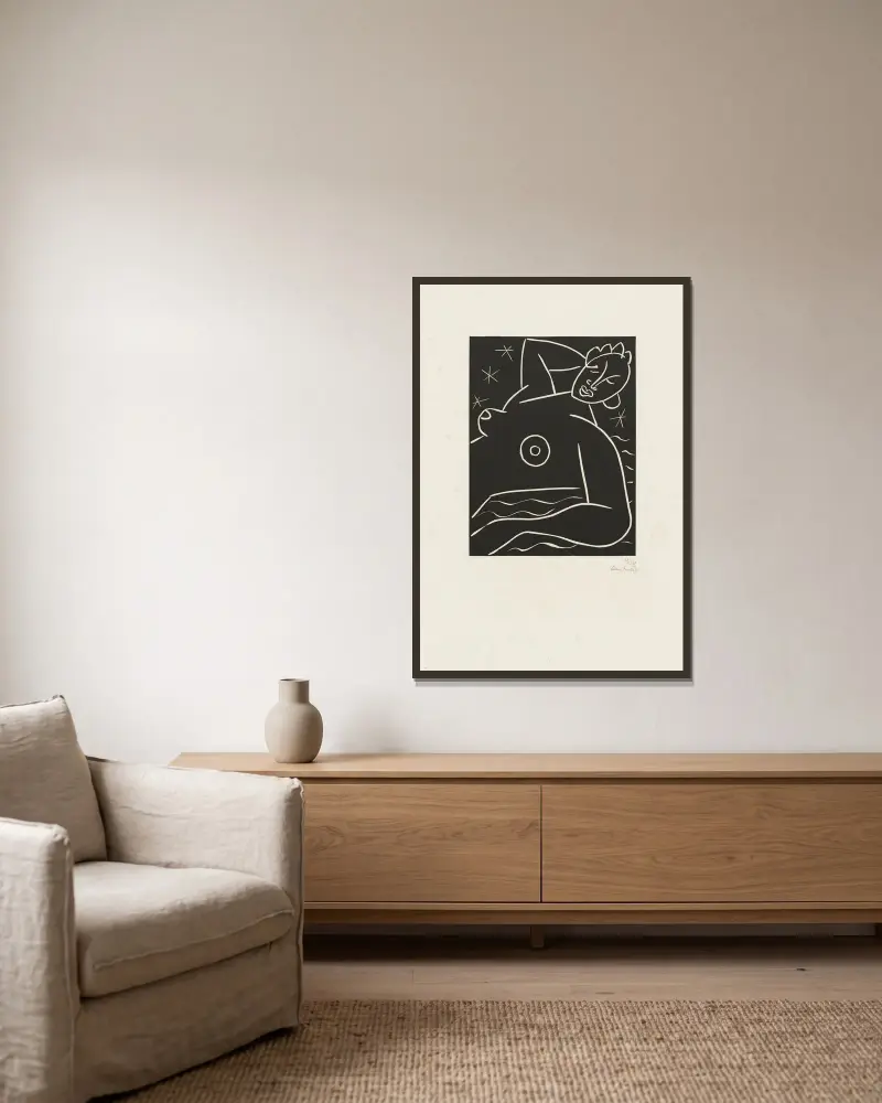 Fregata, Henri Matisse v rámu na stěně