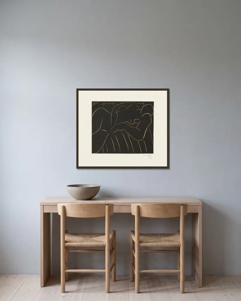 La Sieste, Henri Matisse v rámu na stěně
