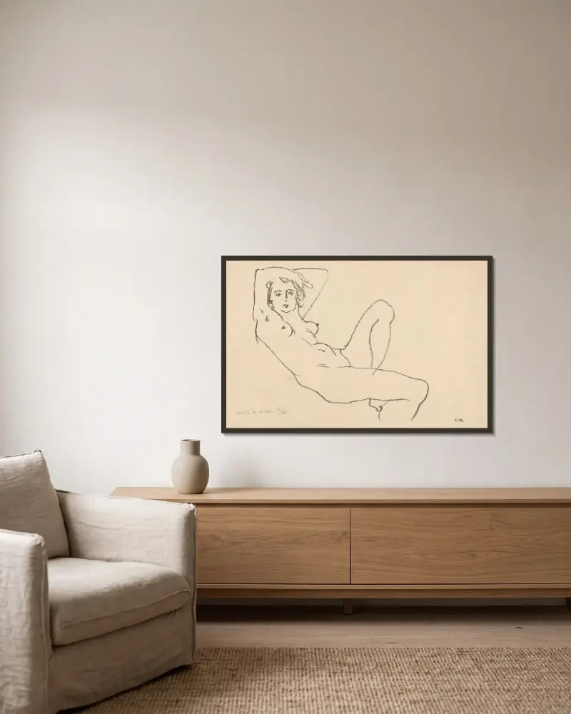 Le Jour av Henri Matisse inramad på en vägg