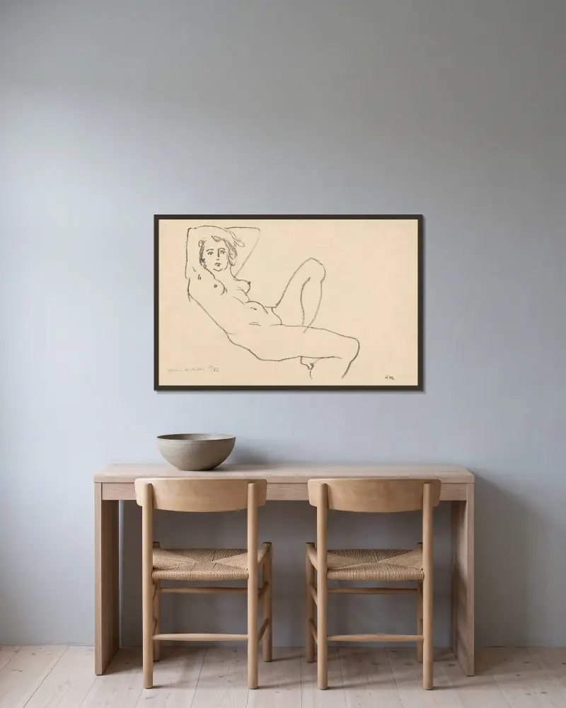Le Jour av Henri Matisse inramad på en vägg