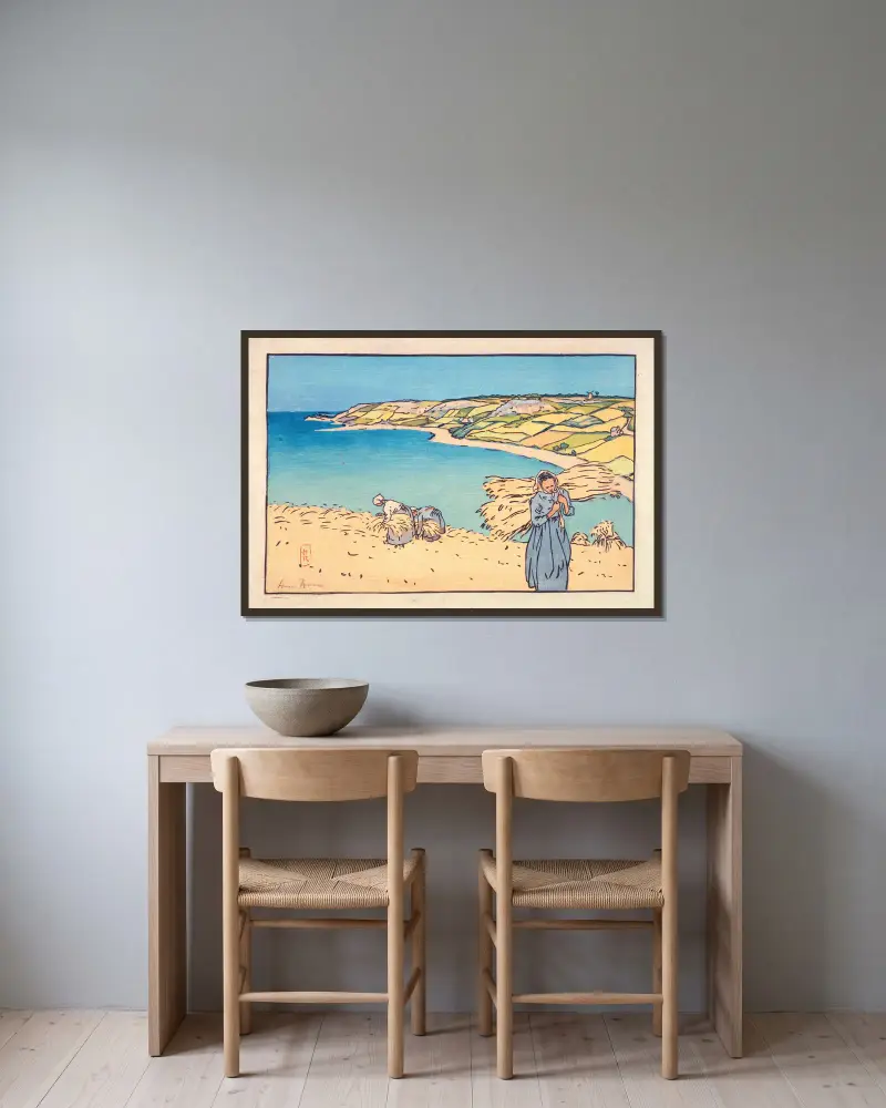 Baie de Launay, Henri Rivière v rámu na stěně