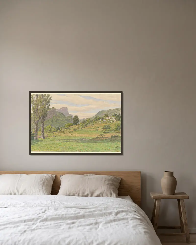 Barberaz, 1918 – Nr. 1 von Henri Rivière gerahmt an einer Wand