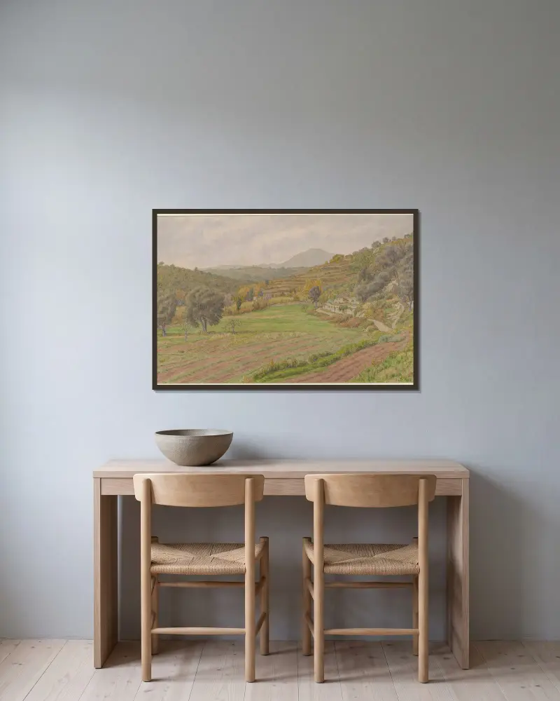 Biot von Henri Rivière gerahmt an einer Wand
