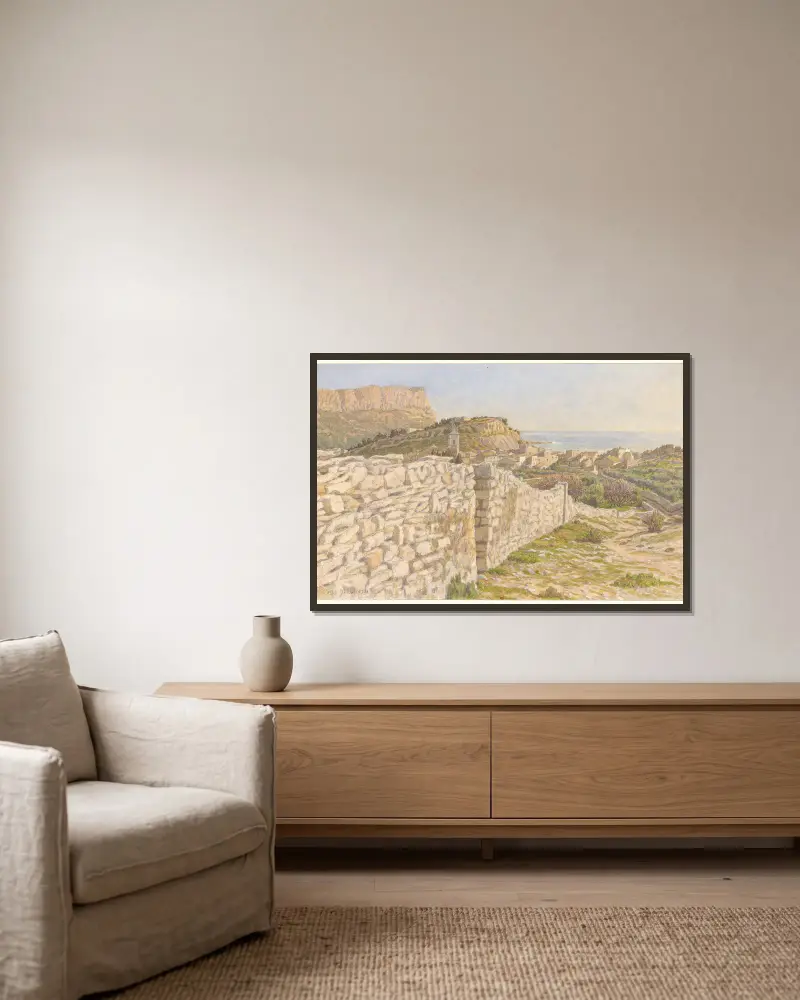 Cassis, 1924 – nr 2 av Henri Rivière inramad på en vägg
