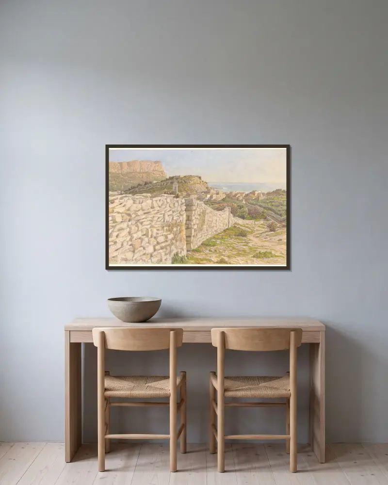 Cassis, 1924 – nr 2 av Henri Rivière inramad på en vägg