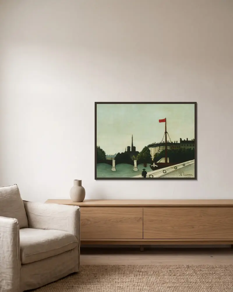 Notre-Dame, Henri Rousseau w ramie na ścianie