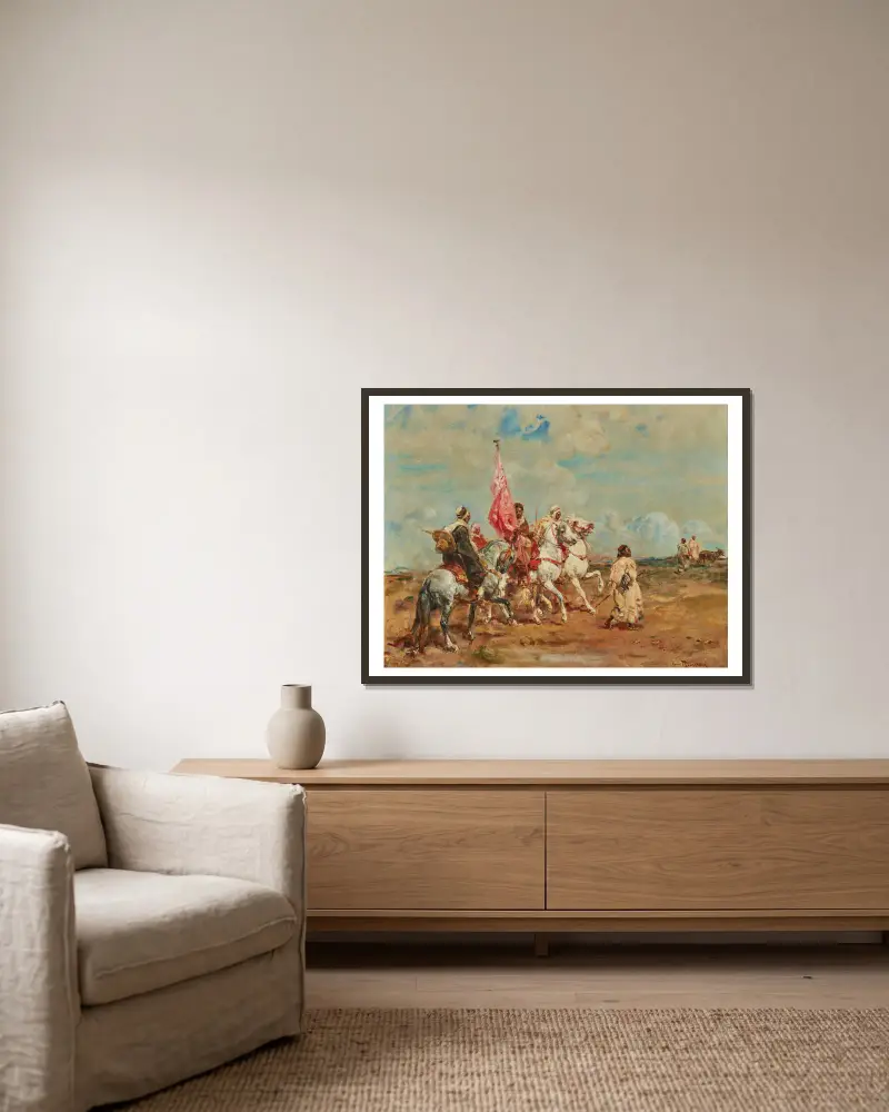Przygotowanie do szarży, Henri Rousseau w ramie na ścianie