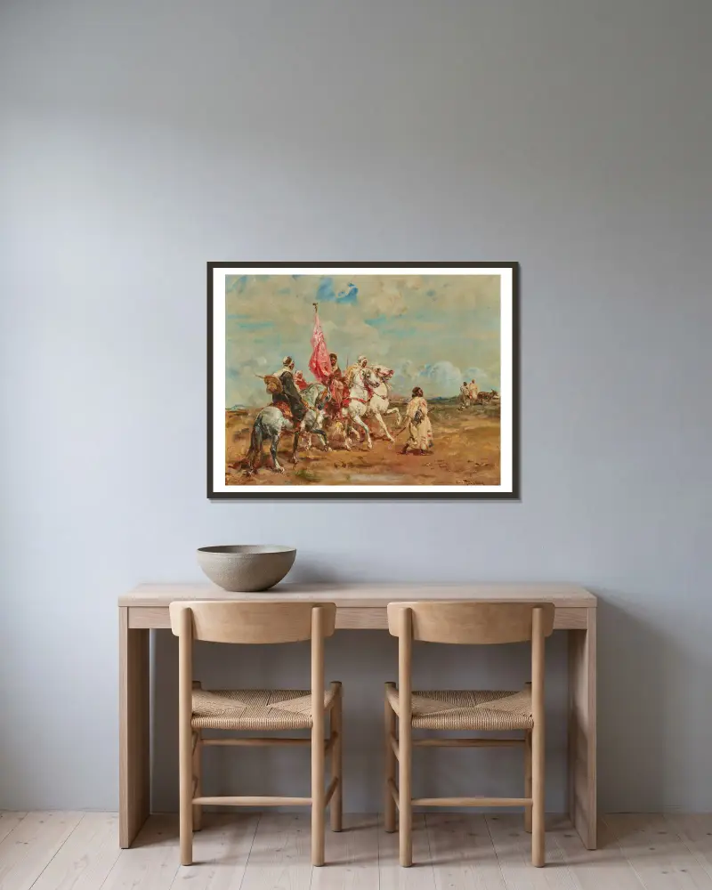 Przygotowanie do szarży, Henri Rousseau w ramie na ścianie