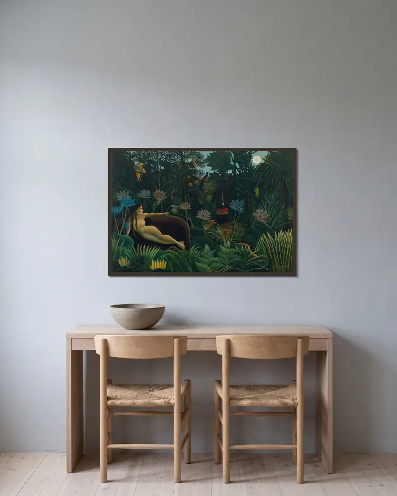 Sen, Henri Rousseau w ramie na ścianie