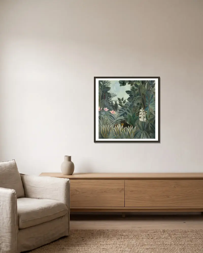 Równikowa dżungla, Henri Rousseau w ramie na ścianie