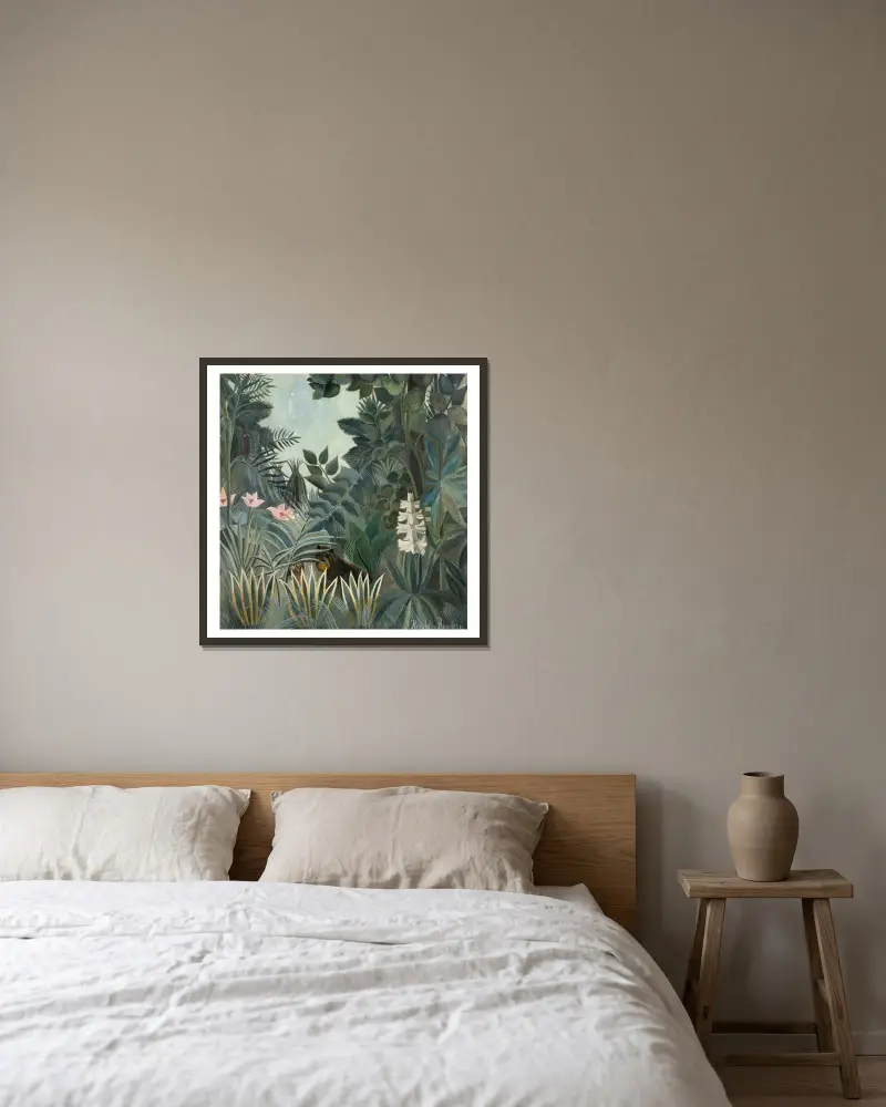 Równikowa dżungla, Henri Rousseau w ramie na ścianie