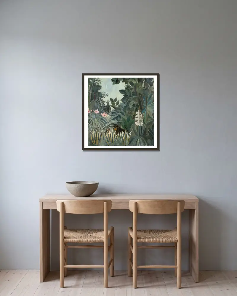 Równikowa dżungla, Henri Rousseau w ramie na ścianie