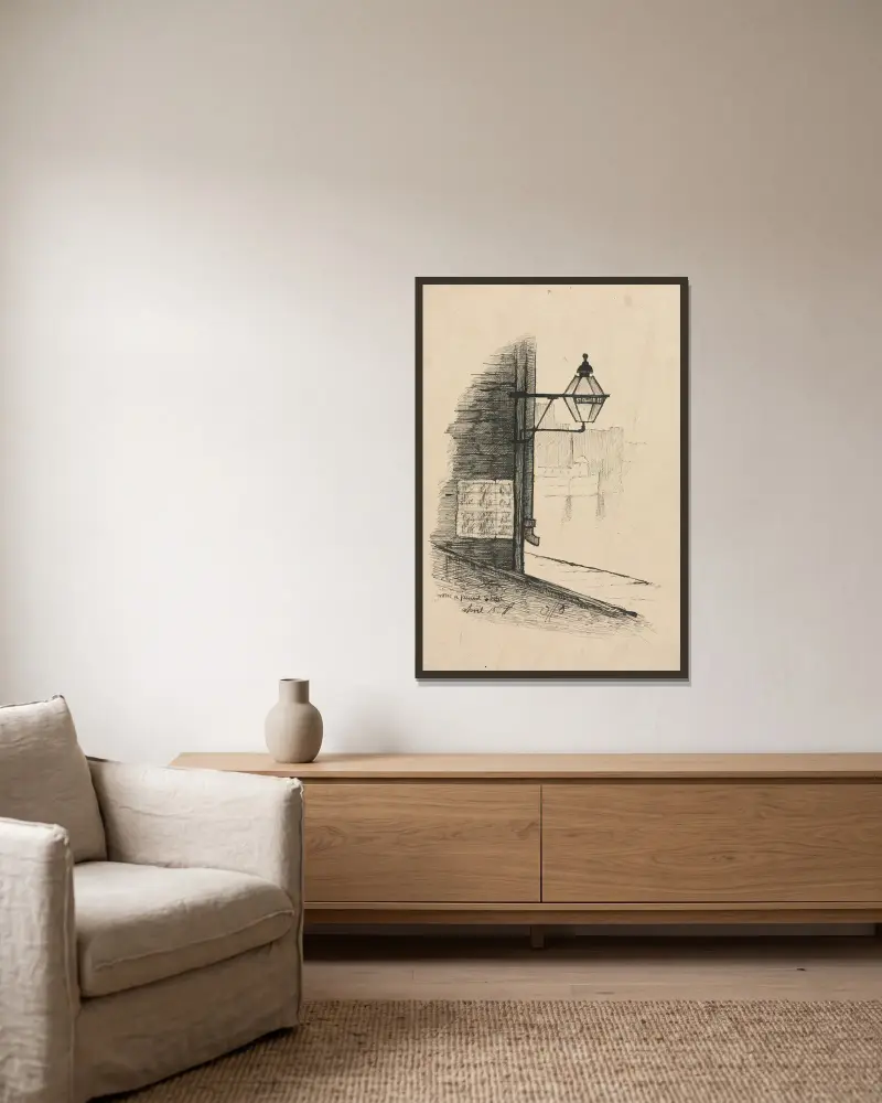 St. Clair Street, Cleveland von Otto Henry Bacher gerahmt an einer Wand