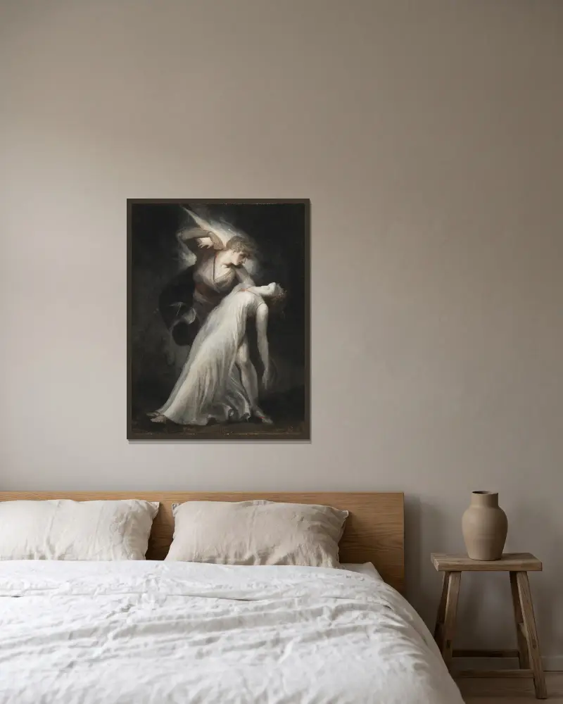 Celadon a Amelia, Henry Fuseli v rámu na stěně