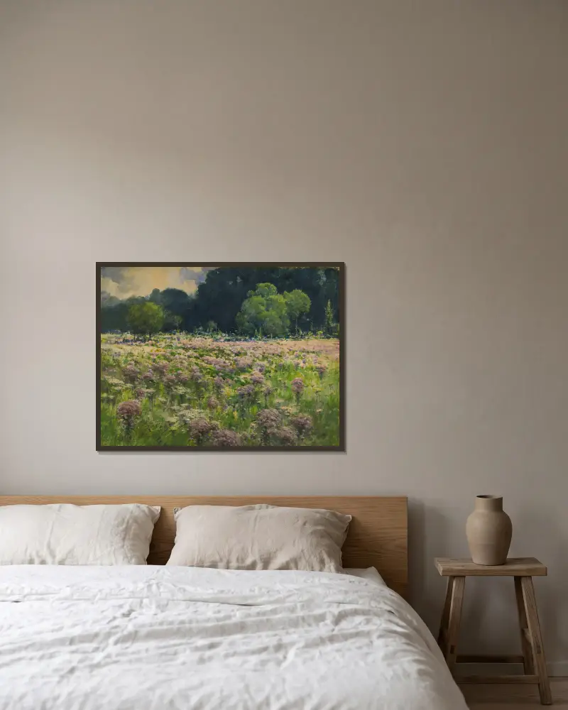Field Of Joe Pie Weeds (Pride Of The Meadow) av William Henry Holmes inramad på en vägg