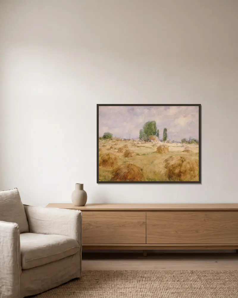 Field Of Wheat Shock av William Henry Holmes inramad på en vägg