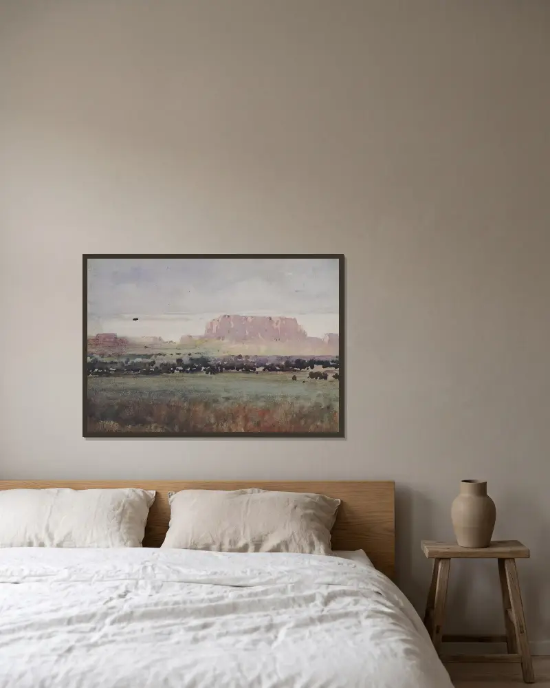 På högplatålandet, Colorado av William Henry Holmes inramad på en vägg