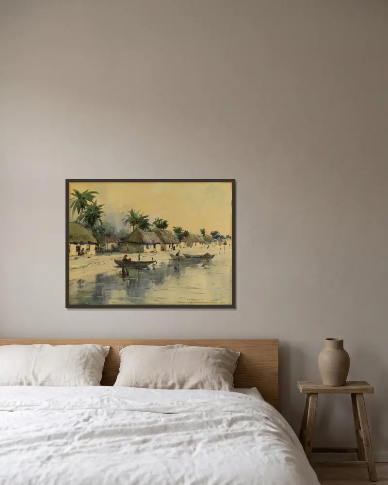 Indianerdorf, Cozumel, Yucatán von William Henry Holmes gerahmt an einer Wand