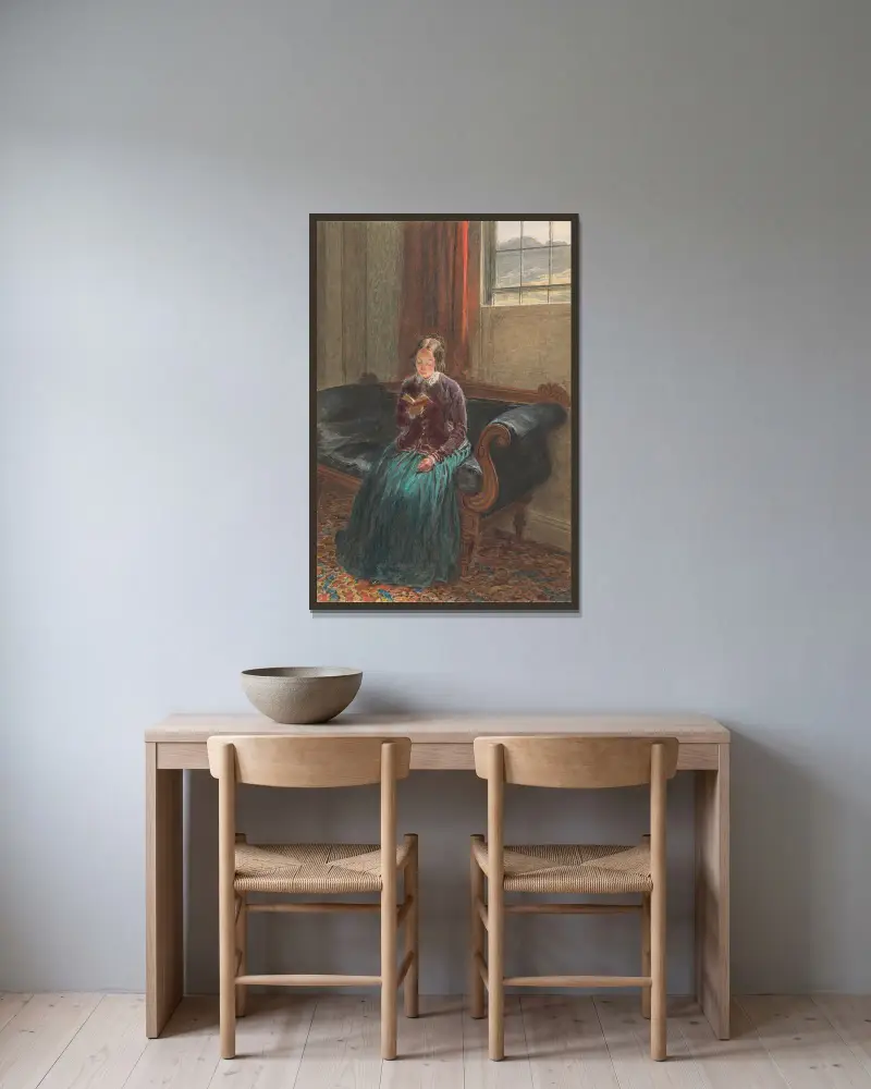 Czytająca dama, William Henry Hunt w ramie na ścianie