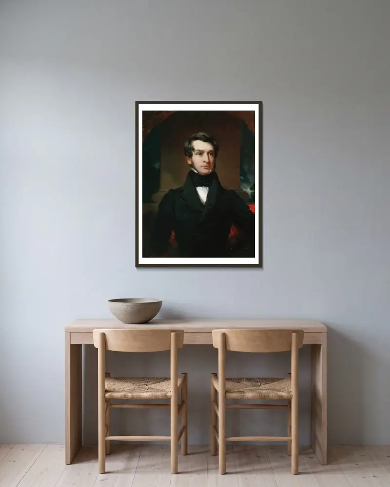 Ein Gentleman aus der Familie Wilkes von Henry Inman gerahmt an einer Wand