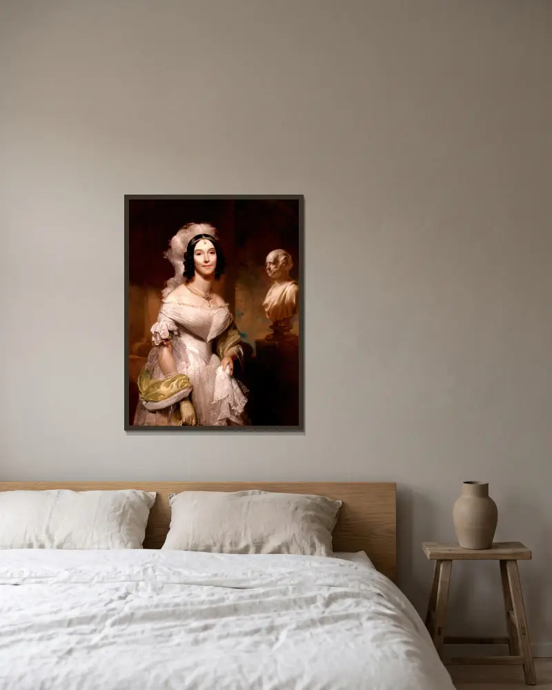 Angelica Singleton Van Buren (Mrs. Abraham Van Buren) von Henry Inman gerahmt an einer Wand