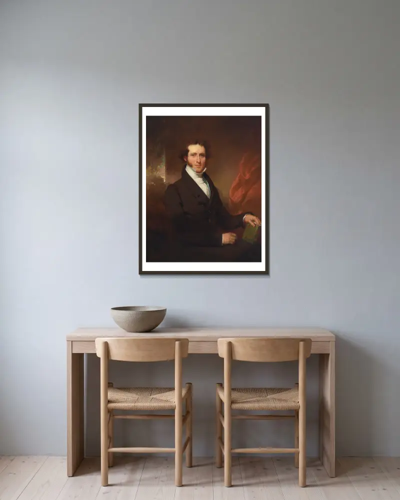 Eleazer Parmly av Henry Inman inramad på en vägg