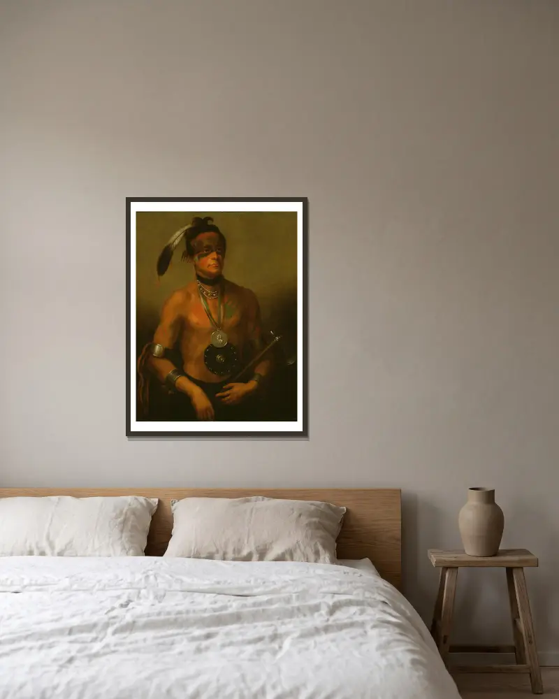 Hoo-Wan-Ne-Ka (Lilla älgen) von Henry Inman gerahmt an einer Wand