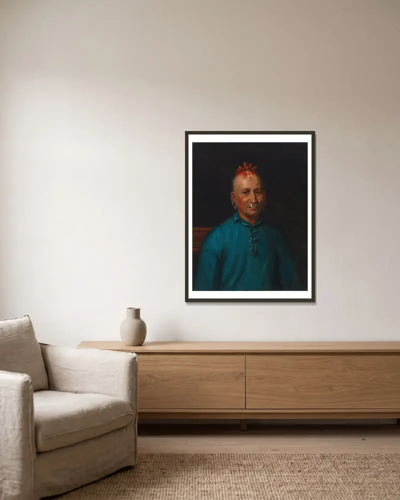 Kish-Kallo-Wa (rodzina, plemię Algonkinów Shawnee), Henry Inman w ramie na ścianie