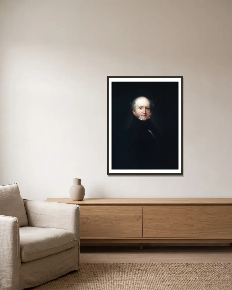 Martin Van Buren av Henry Inman inramad på en vägg