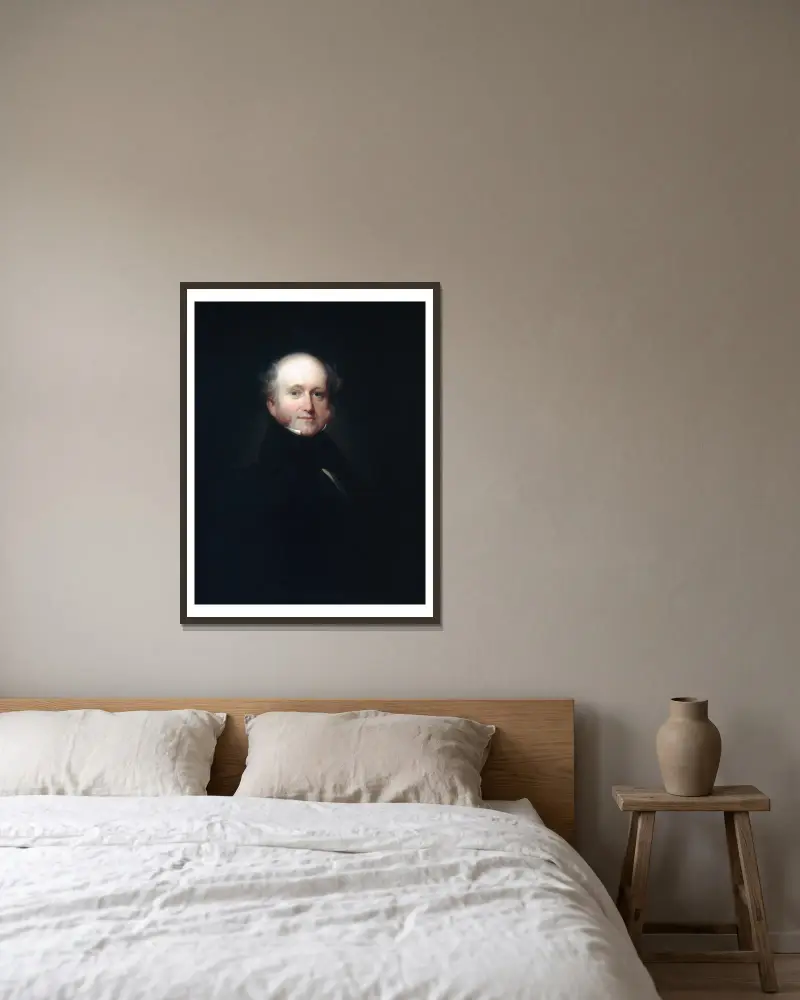 Martin Van Buren av Henry Inman inramad på en vägg