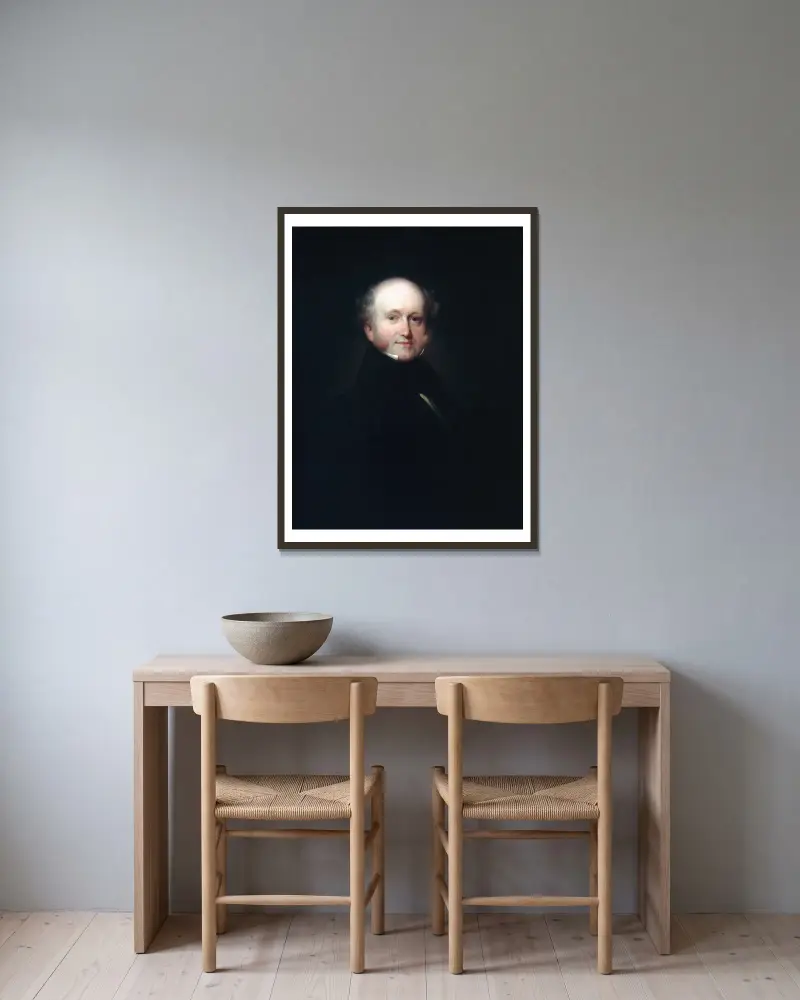 Martin Van Buren av Henry Inman inramad på en vägg