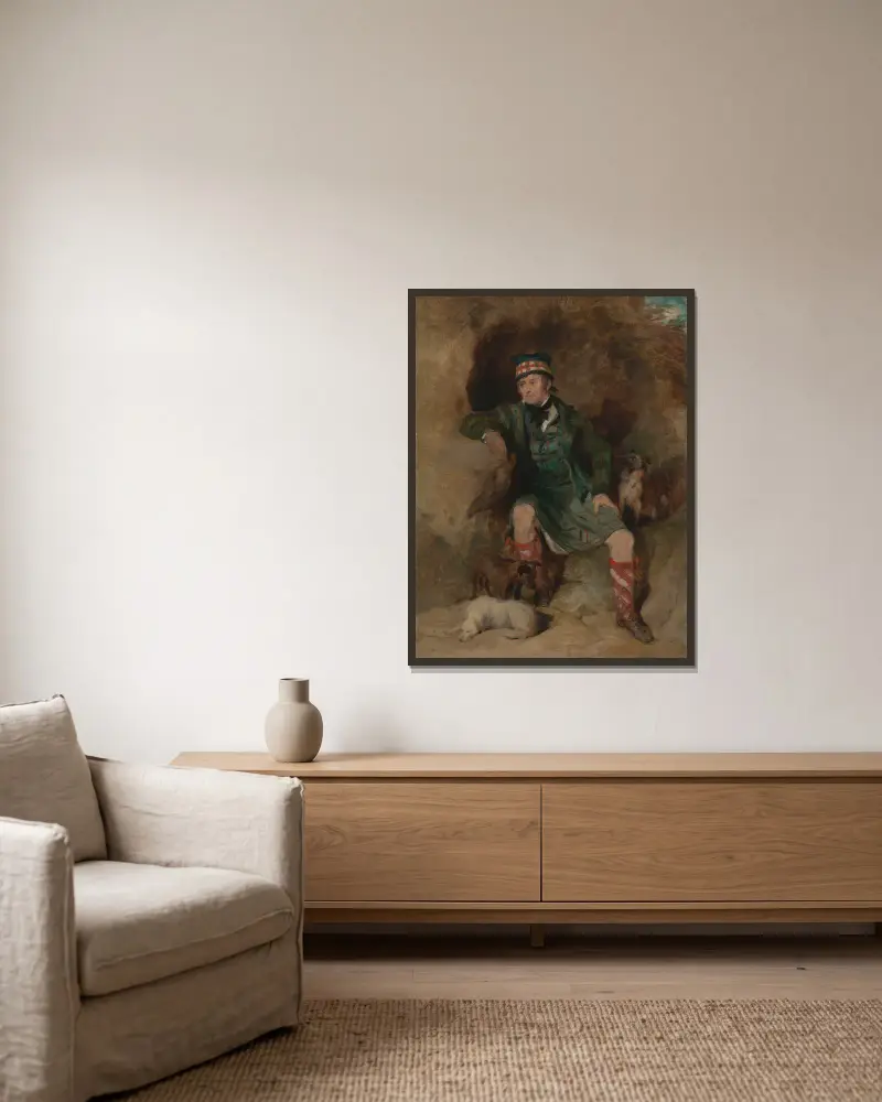 Donald McIntyre av Sir Edwin Henry Landseer inramad på en vägg