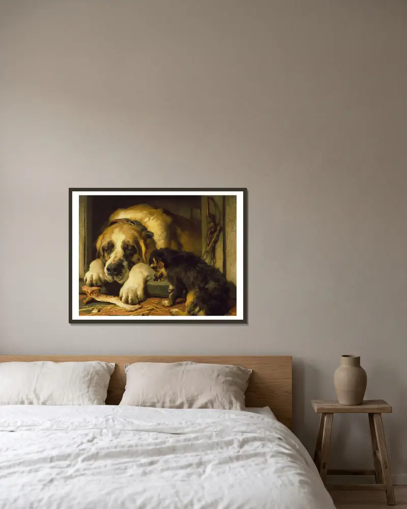 Wątpliwe okruchy, Sir Edwin Henry Landseer w ramie na ścianie