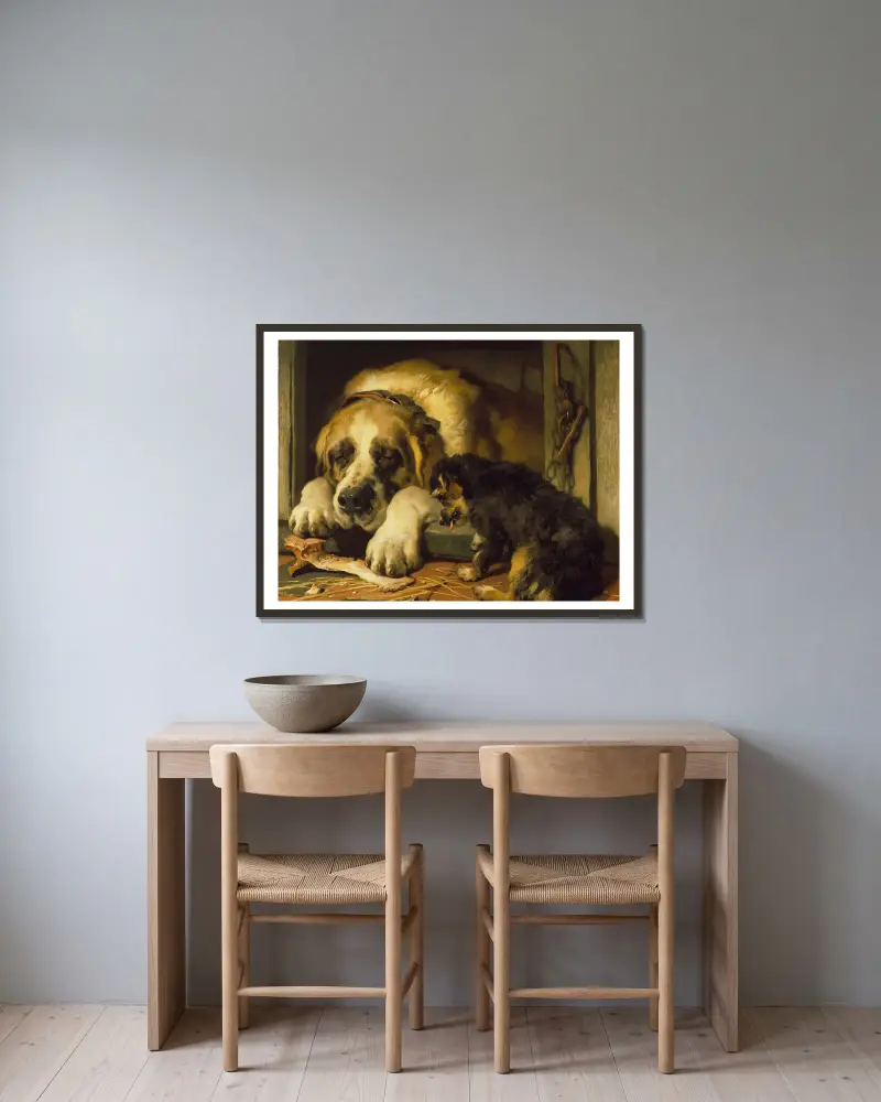 Wątpliwe okruchy, Sir Edwin Henry Landseer w ramie na ścianie