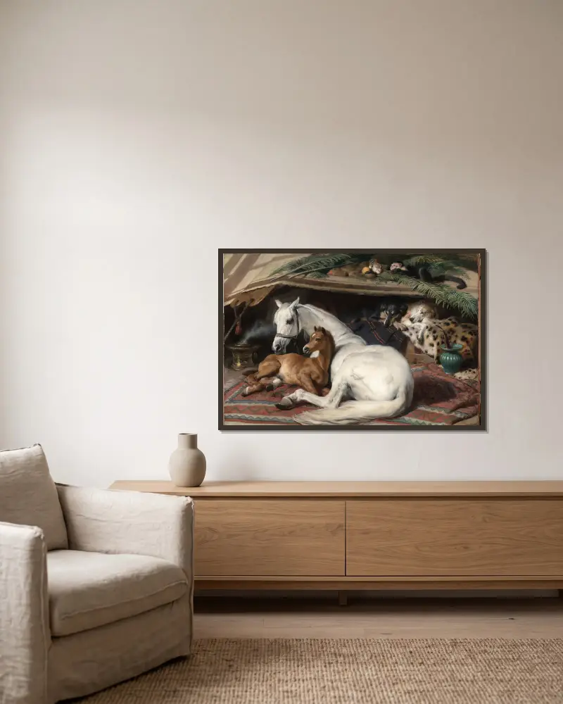 Arabski namiot, Sir Edwin Henry Landseer w ramie na ścianie
