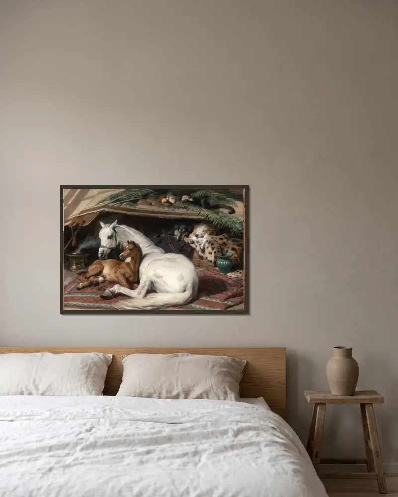 Arabski namiot, Sir Edwin Henry Landseer w ramie na ścianie
