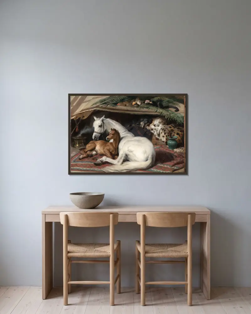 Arabski namiot, Sir Edwin Henry Landseer w ramie na ścianie