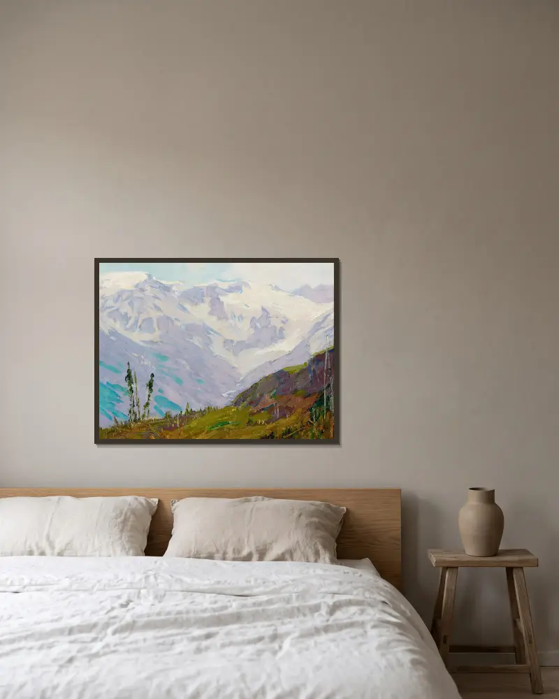 Kanadische Rocky Mountains von Edward Henry Potthast gerahmt an einer Wand