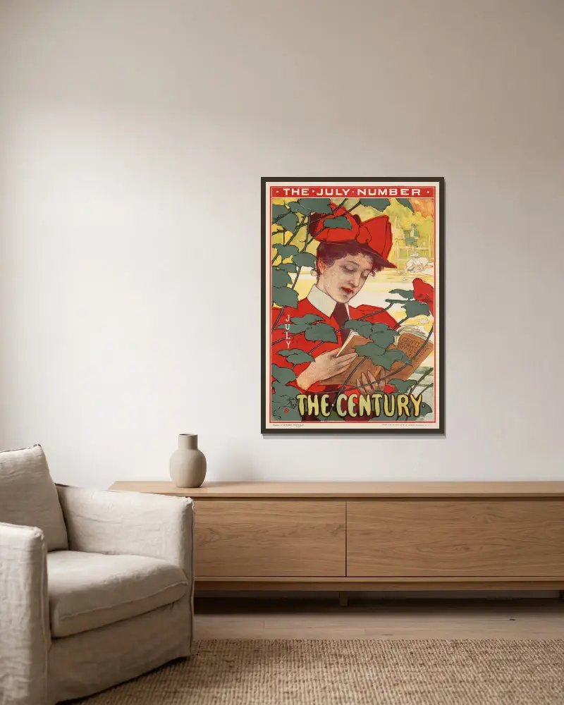 The Century. Die Juli-Ausgabe von Edward Henry Potthast gerahmt an einer Wand